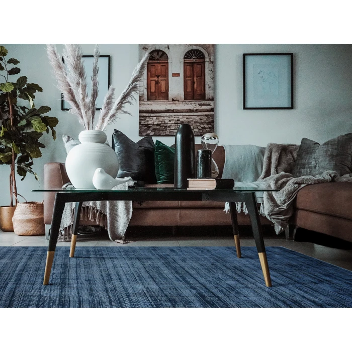 Amer Affinity Londyn Blue Sapphire Hand-Woven Viscose Area Rug 2' x 3'