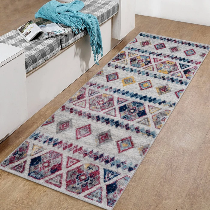 Amer Alexandria Tijera Multi-colored Geometric Runner Rug 2'x6'