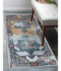 Amer Alexandria Nieve Orange Bordered Runner Rug 2'x6'