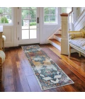 Amer Alexandria Nieve Orange Bordered Runner Rug 2'6"x10'3"