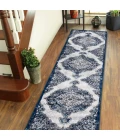 Amer Alexandria Wiltshire Navy Medallion Runner Rug 2'6"x10'3"
