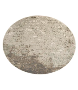 Amer Alpine Amira Gray Abstract Round Rug 7'10" x 7'10"