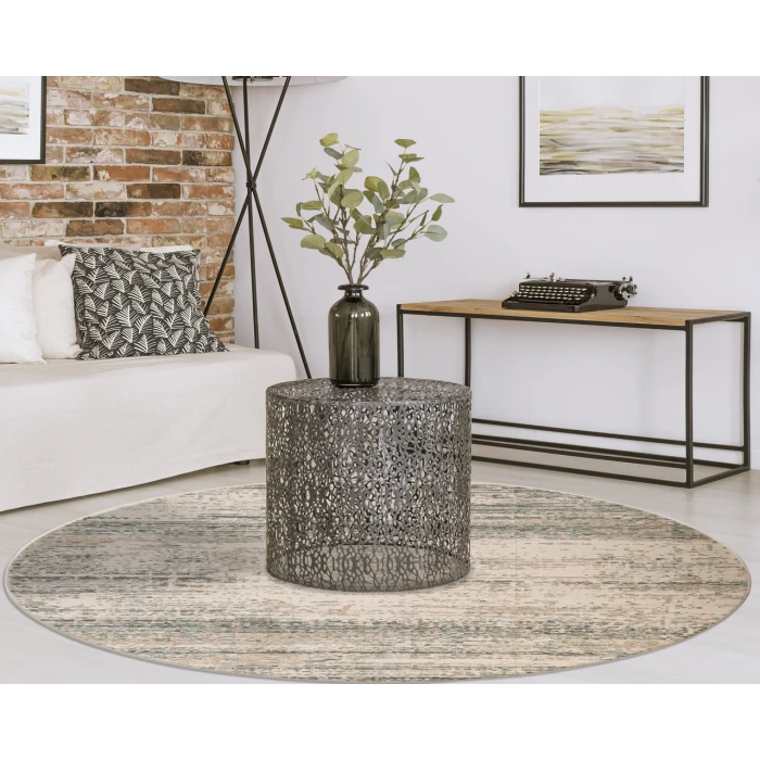 Alpine Grace Ivory Striped Area Rug