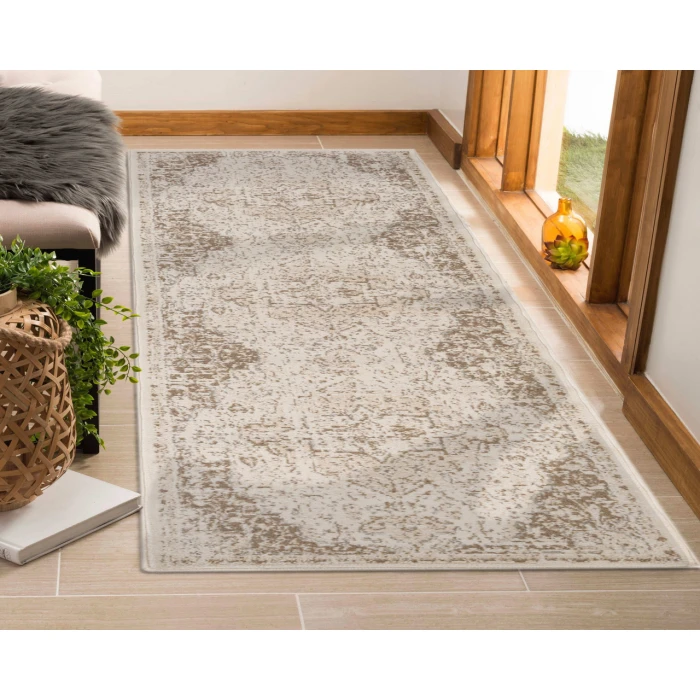 Alpine Imara Light Cream Medallion Area Rug