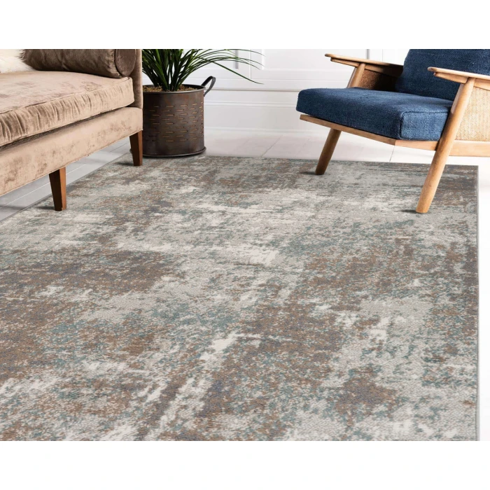 Alpine Bella Light Brown Abstract Area Rug