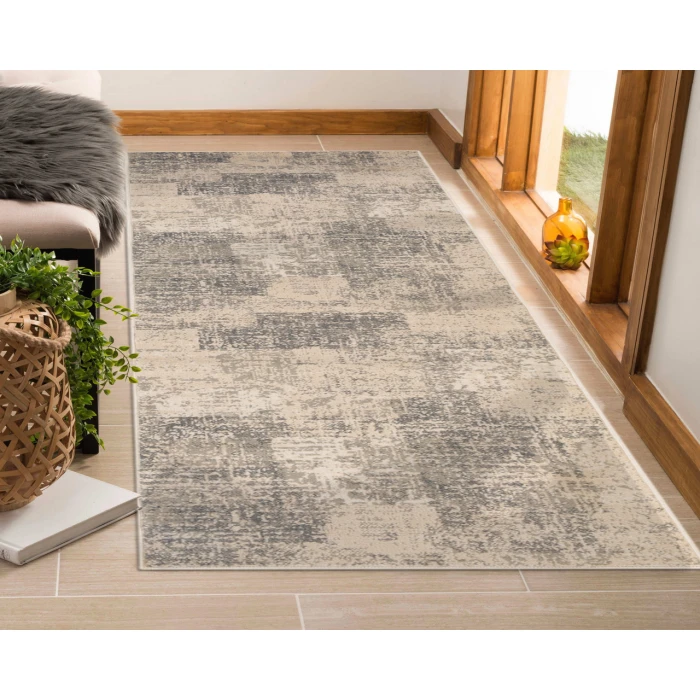 Alpine Cel Light Blue Abstract Area Rug