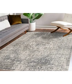Amer Alpine Dale Medium Gray Medallion Rug 7'10" x 10'2"