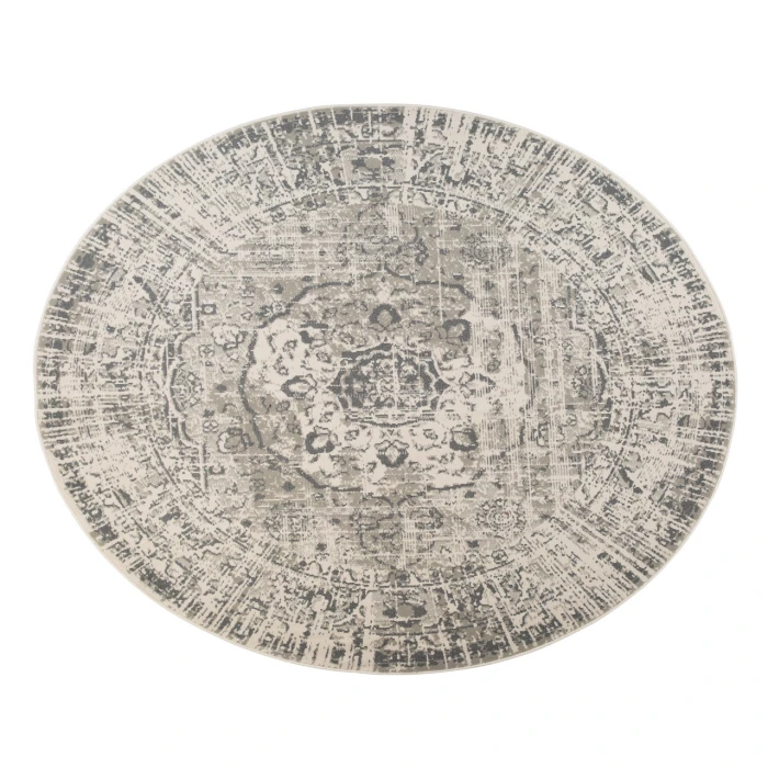 Alpine Dale Medium Gray Medallion Area Rug