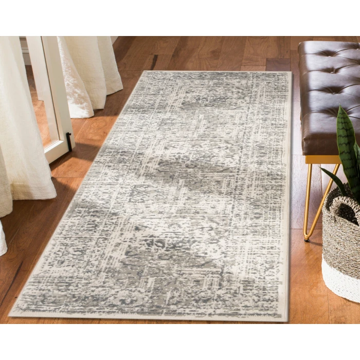 Alpine Dale Medium Gray Medallion Area Rug