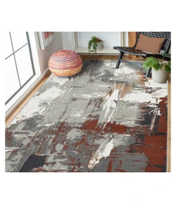 Amer Alpine Ehra Rust Abstract Rug 7'10" x 10'2"