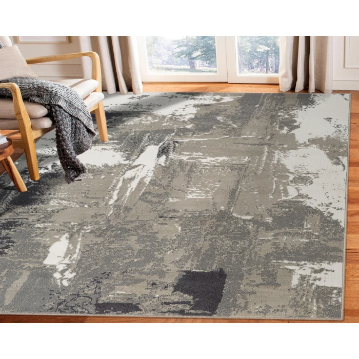Alpine Ehra Ivory Abstract Area Rug