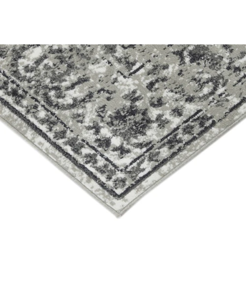 Alpine Fany Dark Gray Bordered Area Rug