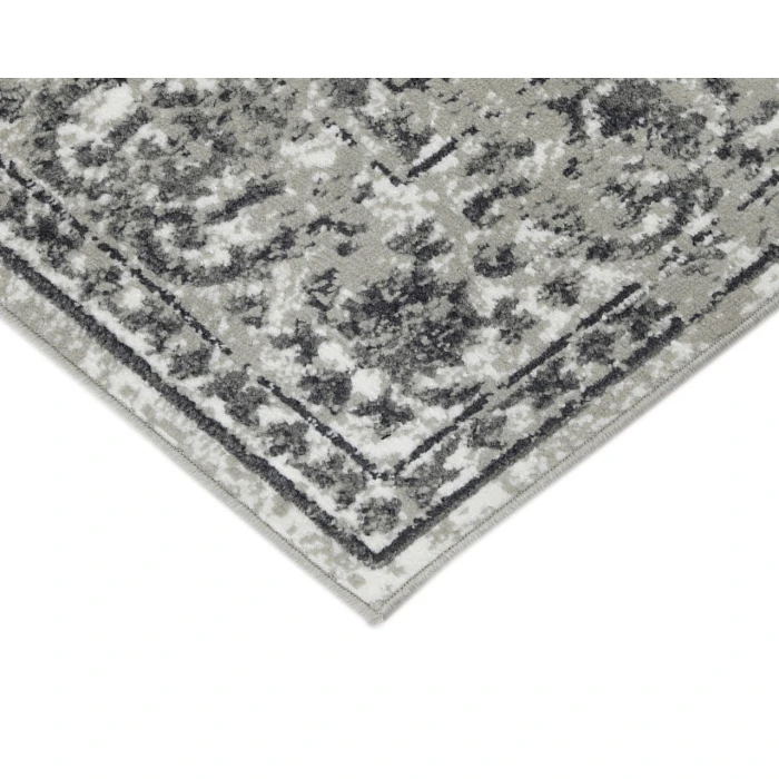 Alpine Fany Dark Gray Bordered Area Rug