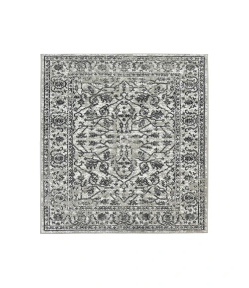 Alpine Fany Dark Gray Bordered Area Rug