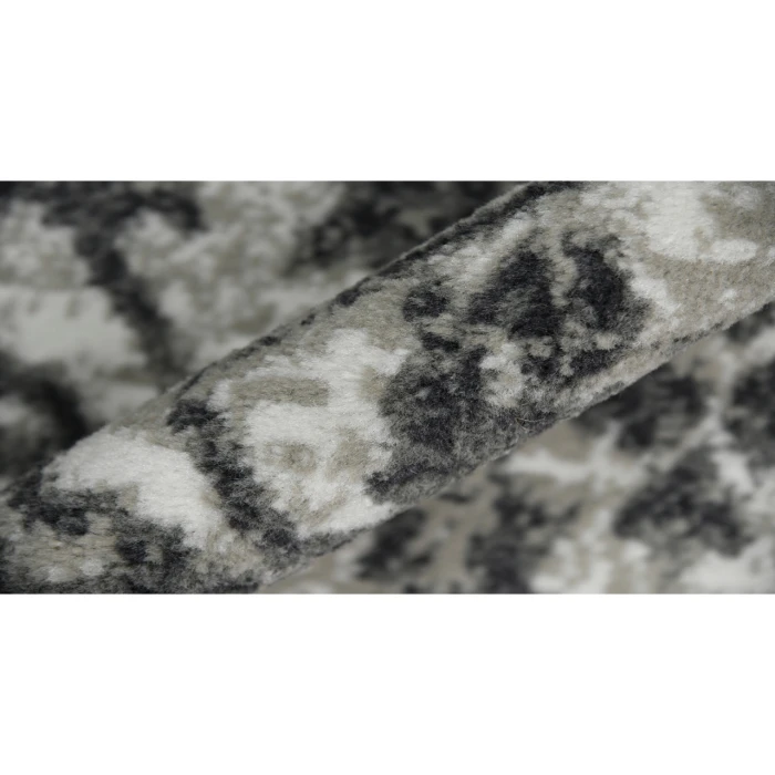 Alpine Fany Dark Gray Bordered Area Rug