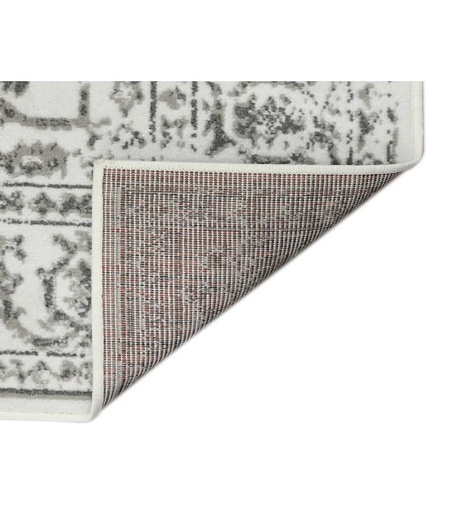 Alpine Fany Light Gray Bordered Area Rug