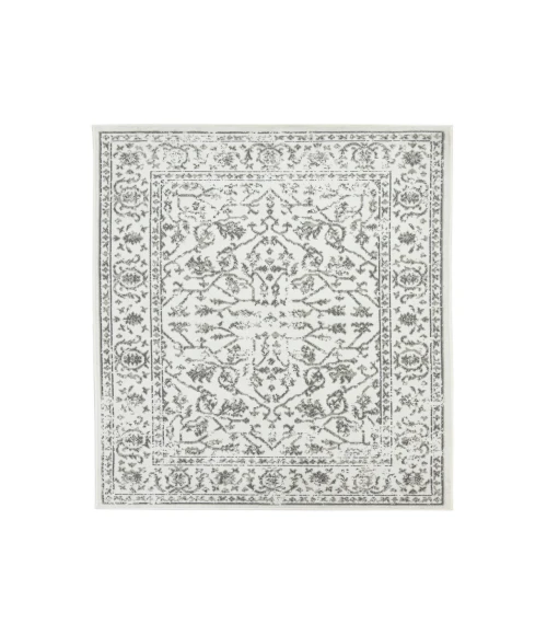 Alpine Fany Light Gray Bordered Area Rug