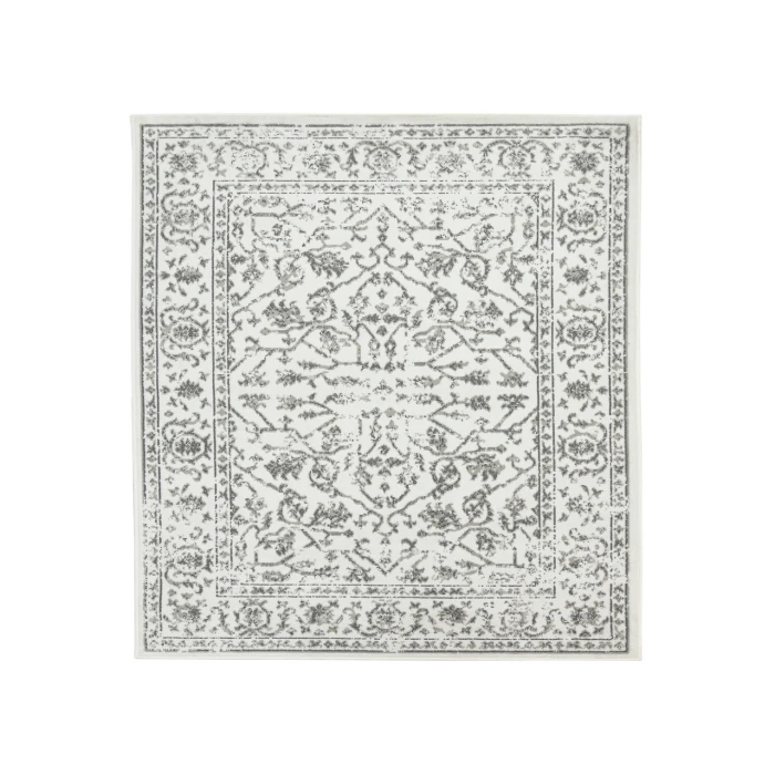 Alpine Fany Light Gray Bordered Area Rug