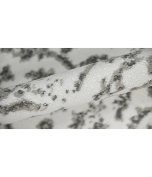 Alpine Fany Light Gray Bordered Area Rug