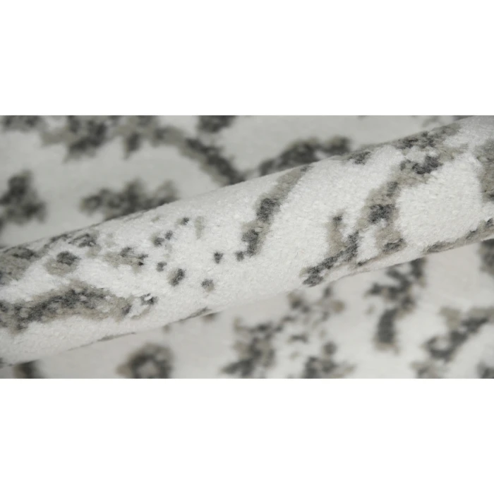 Alpine Fany Light Gray Bordered Area Rug