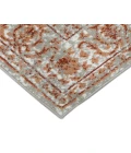 Alpine Fany Orange/Gray Bordered Area Rug