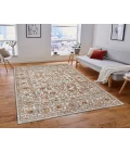 Alpine Fany Orange/Gray Bordered Area Rug