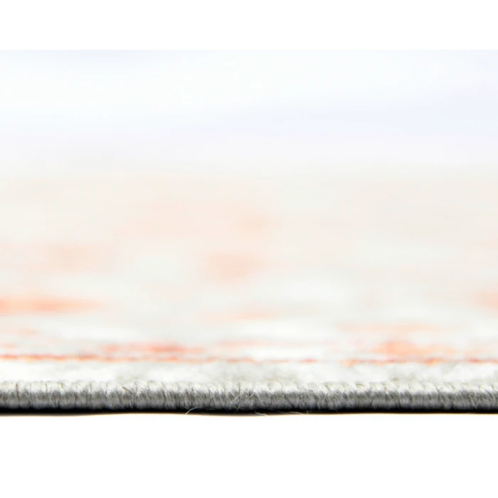 Alpine Fany Orange/Gray Bordered Area Rug