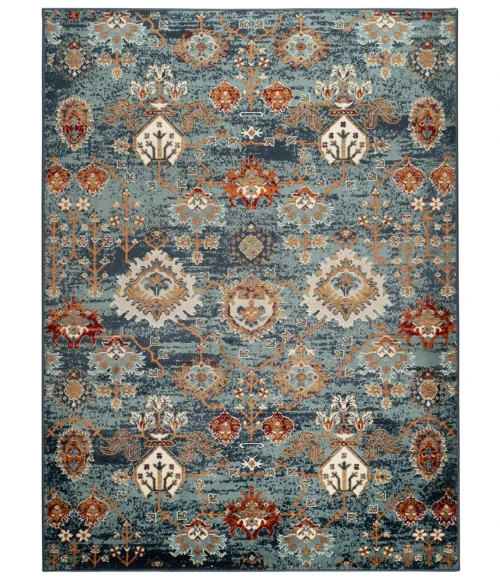 Amer Allure Elina Teal Oriental Area Rug 5'1"x7'6"