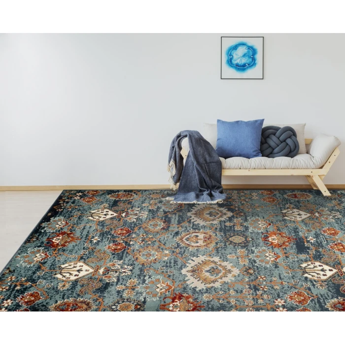Amer Allure Elina Teal Oriental Area Rug 2'x3'