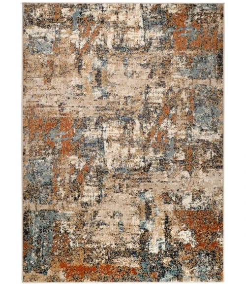 Amer Allure Clovis Orange Abstract Area Rug 5'1"x7'6"