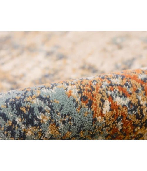 Amer Allure Clovis Orange Abstract Area Rug 5'1"x7'6"