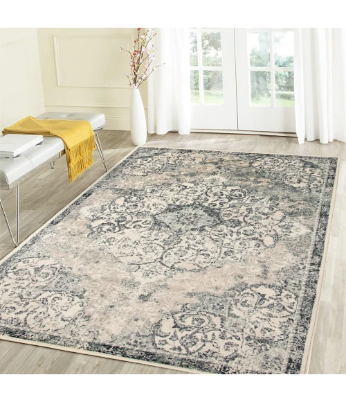 Amer Allure Cholet Blue Medallion Area Rug 2'x3'