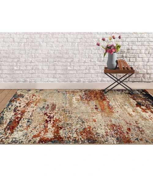 Amer Allure Bastia Orange Abstract Area Rug 8'9"x11'9"