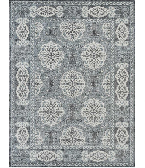 Amer Alexandria Banbury Blue Bordered Runner Rug 2'6"x10'3"