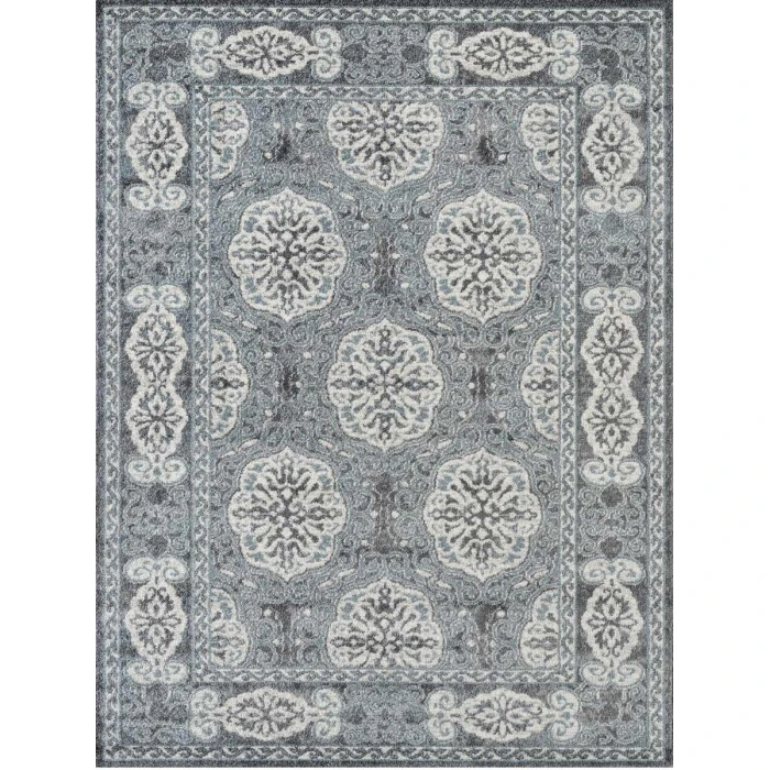 Amer Alexandria Banbury Blue Bordered Runner Rug 2'x6'