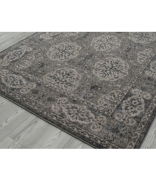Amer Alexandria Banbury Walnut Bordered Runner Rug 2'6"x10'3"