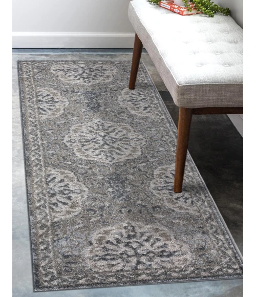 Amer Alexandria Banbury Walnut Bordered Runner Rug 2'6"x10'3"