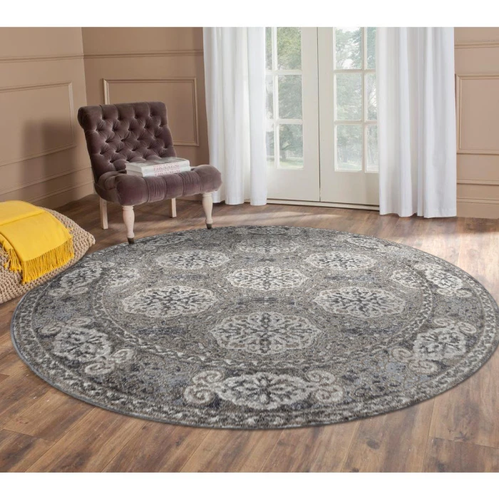 Amer Alexandria Banbury Walnut Bordered Area Rug 7'9"x9'9"