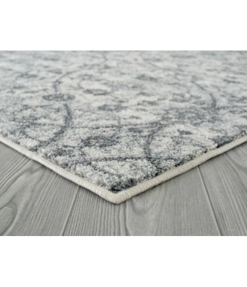 Amer Alexandria Ivey Light Blue Floral Area Rug 7'9"x9'9"