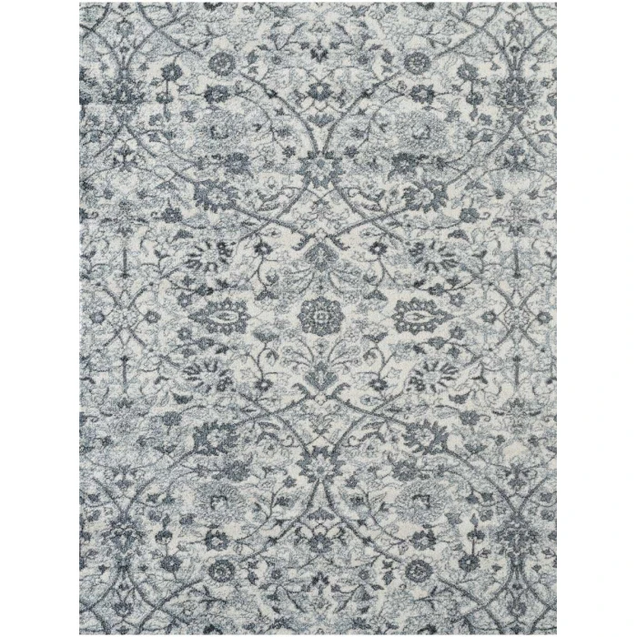 Amer Alexandria Ivey Light Blue Floral Area Rug 4'x6'