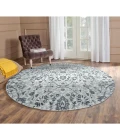 Amer Alexandria Ivey Light Blue Floral Area Rug 7'9"x9'9"