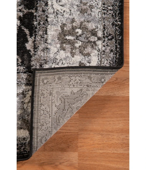 Amer Alexandria Cheally Black Bordered Runner Rug 2'6"x10'3"