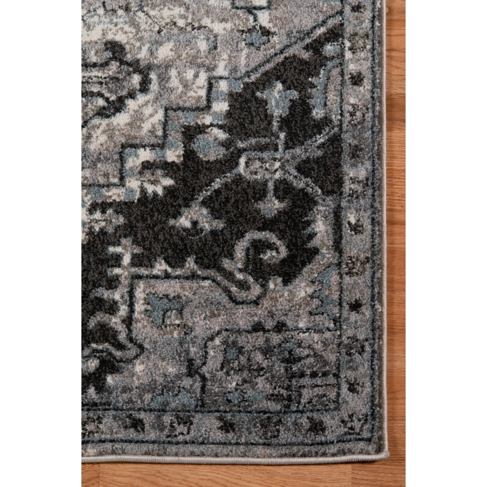 Amer Alexandria Chaves Gray Medallion Runner Rug 2'x6'