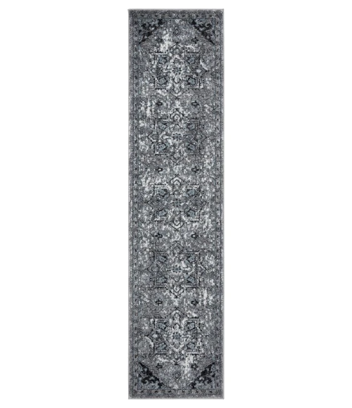 Amer Alexandria Chaves Gray Medallion Runner Rug 2'6"x10'3"