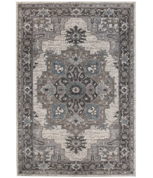 Amer Alexandria Earley Taupe Medallion Area Rug 5'1"x7'6"