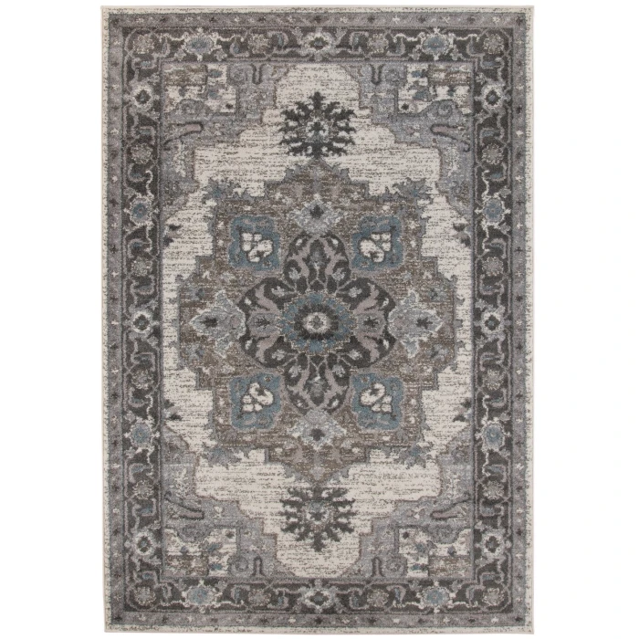 Amer Alexandria Earley Taupe Medallion Area Rug 5'1"x7'6"
