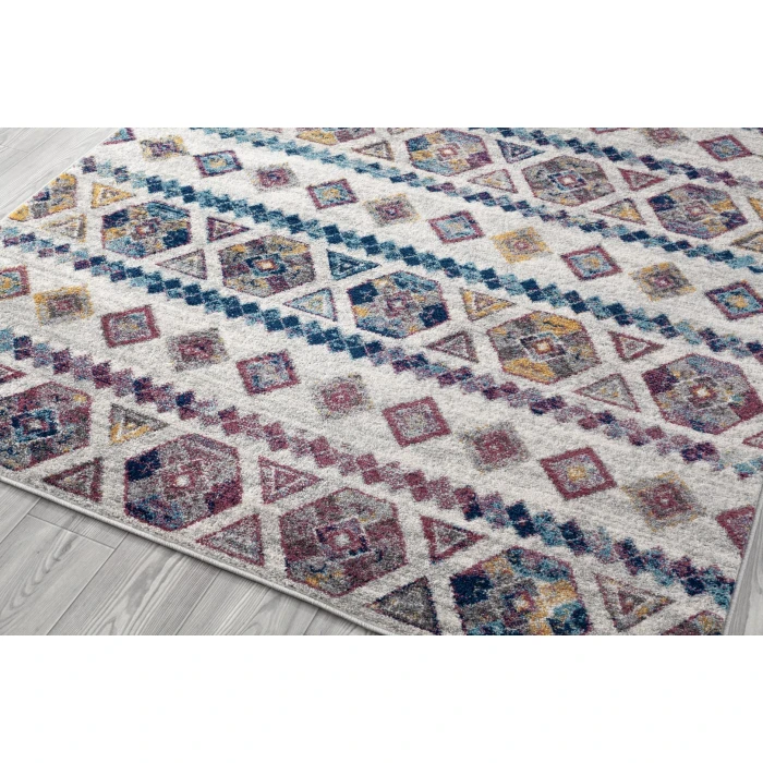 Amer Alexandria Tijera Multi-colored Geometric Runner Rug 2'x6'