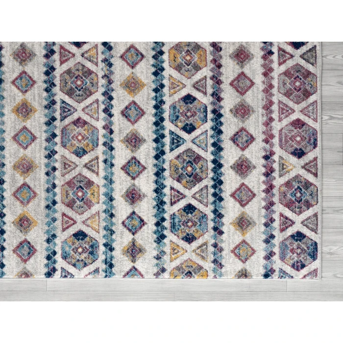 Amer Alexandria Tijera Multi-colored Geometric Runner Rug 2'x6'