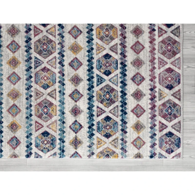 Amer Alexandria Tijera Multi-colored Geometric Runner Rug 2'6"x10'3"