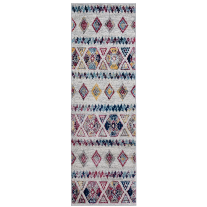 Amer Alexandria Tijera Multi-colored Geometric Runner Rug 2'x6'